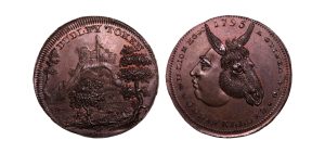 Lot 281 - Spence's Worcestershire Dudley  Halfpenny D&H 17b, Rare, Gem, Ex-Jan