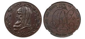 Lot 294 - Westwood's Anglesey Pattern Penny D&H 250, NGC 63, RR