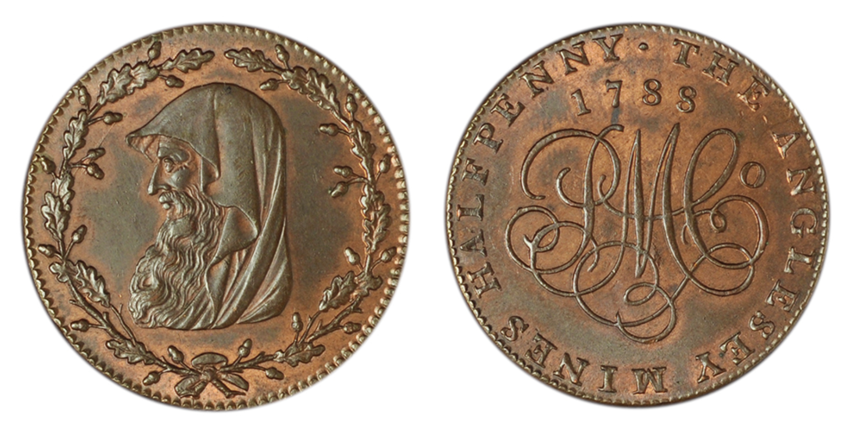 Lot 303 - Anglesey Mines Halfpenny D&H 317, Scarce