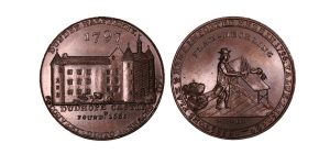 Lot 319 - Angusshire Dundee Bronzed Proof Halfpenny D&H 18, Gem