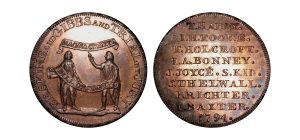 Lot 210 - Middlesex Magna Charta halfpenny D&H 1011, brilliant, Gem