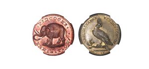 Lot 215 - Middlesex Pidcock's Farthing D&H 1067a, Gem, NGC 65