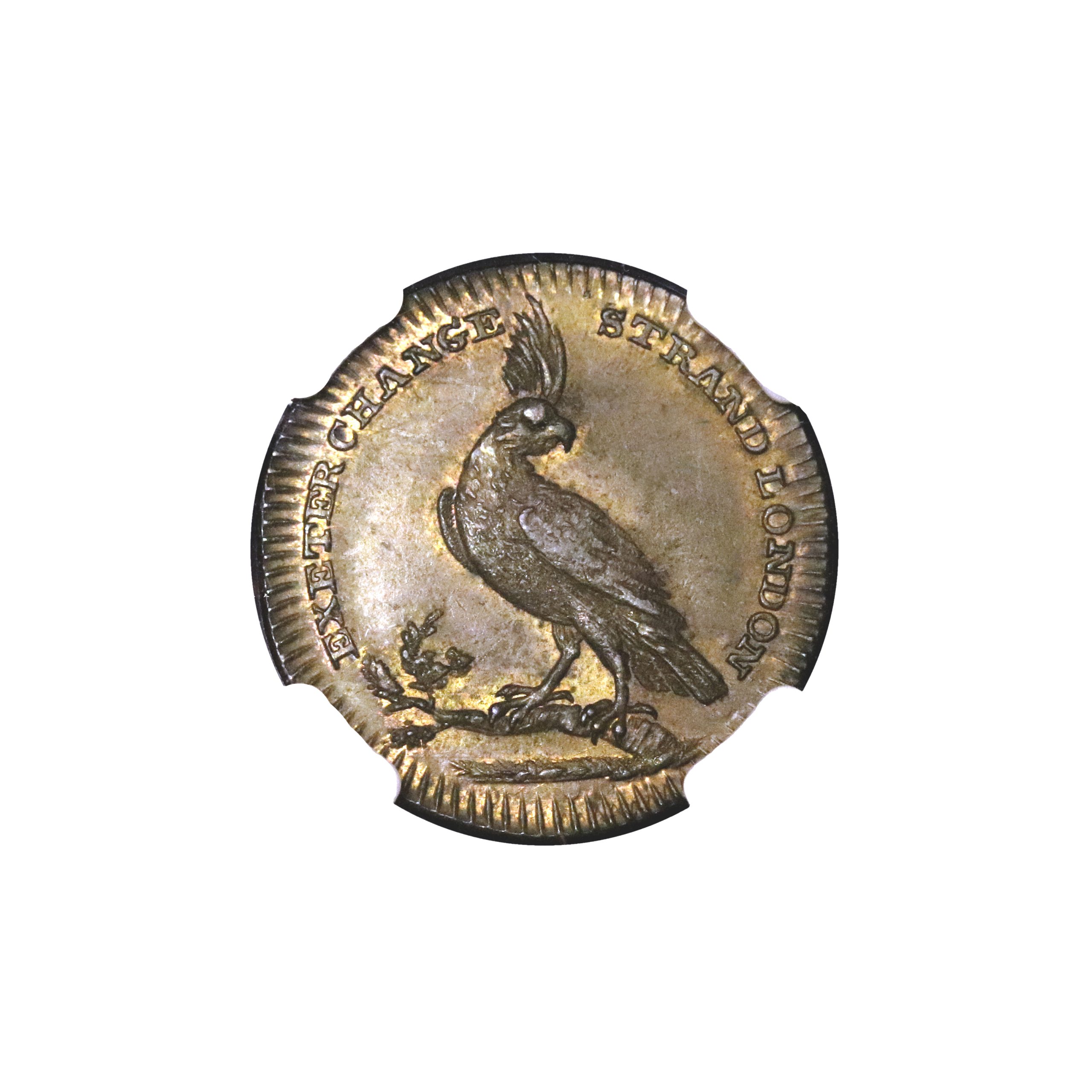 Lot 215 - Middlesex Pidcock's Farthing D&H 1067a, Gem, NGC 65 - Image 3