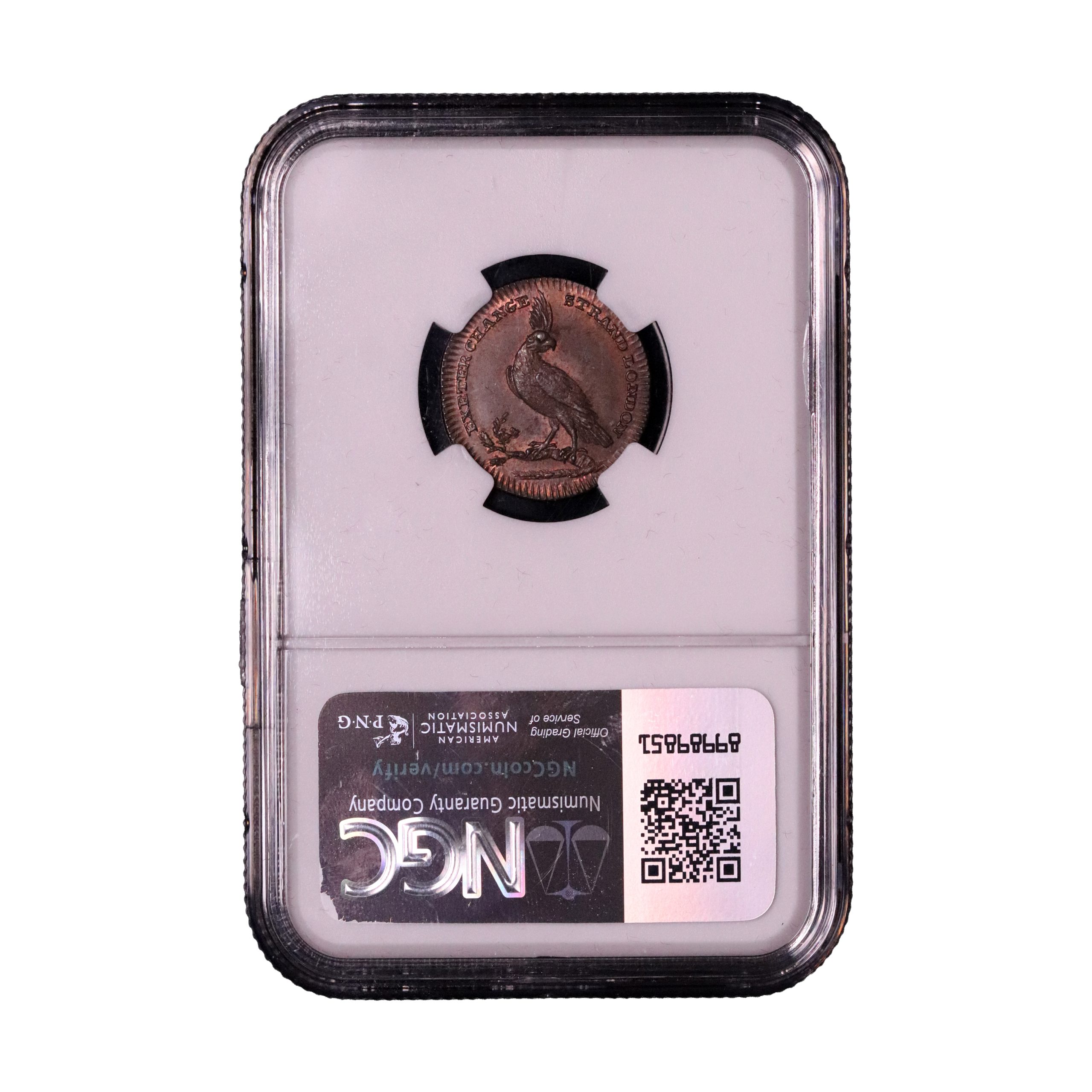 Lot 215 - Middlesex Pidcock's Farthing D&H 1067a, Gem, NGC 65 - Image 5