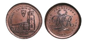 Lot 103 -  Skidmore's Middlesex Hackney Rebello penny D&H 17, Overstruck, Rare