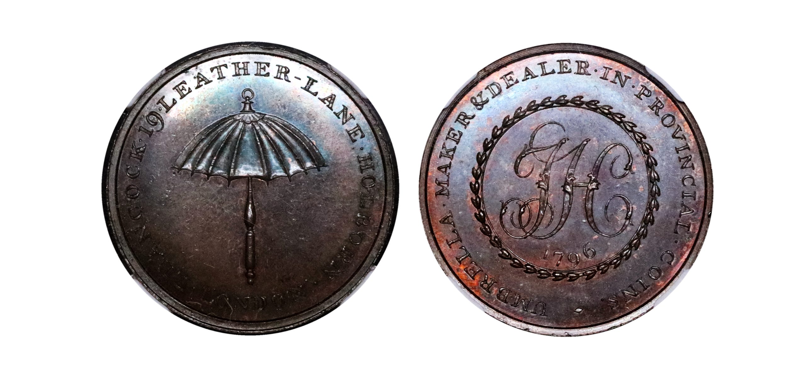 Lot 123 - Skidmore's Middlesex Hancock Halfpenny D&H 321, Rare Gem, NGC 64