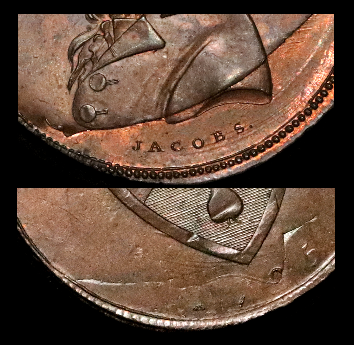 Lot 133 - Middlesex Orchard's halfpenny D&H 399, flip-over double-strike - Image 5