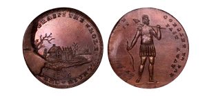 Lot 149 - Middlesex Spence halfpenny D&H 746, fantastic die state, NGC 64