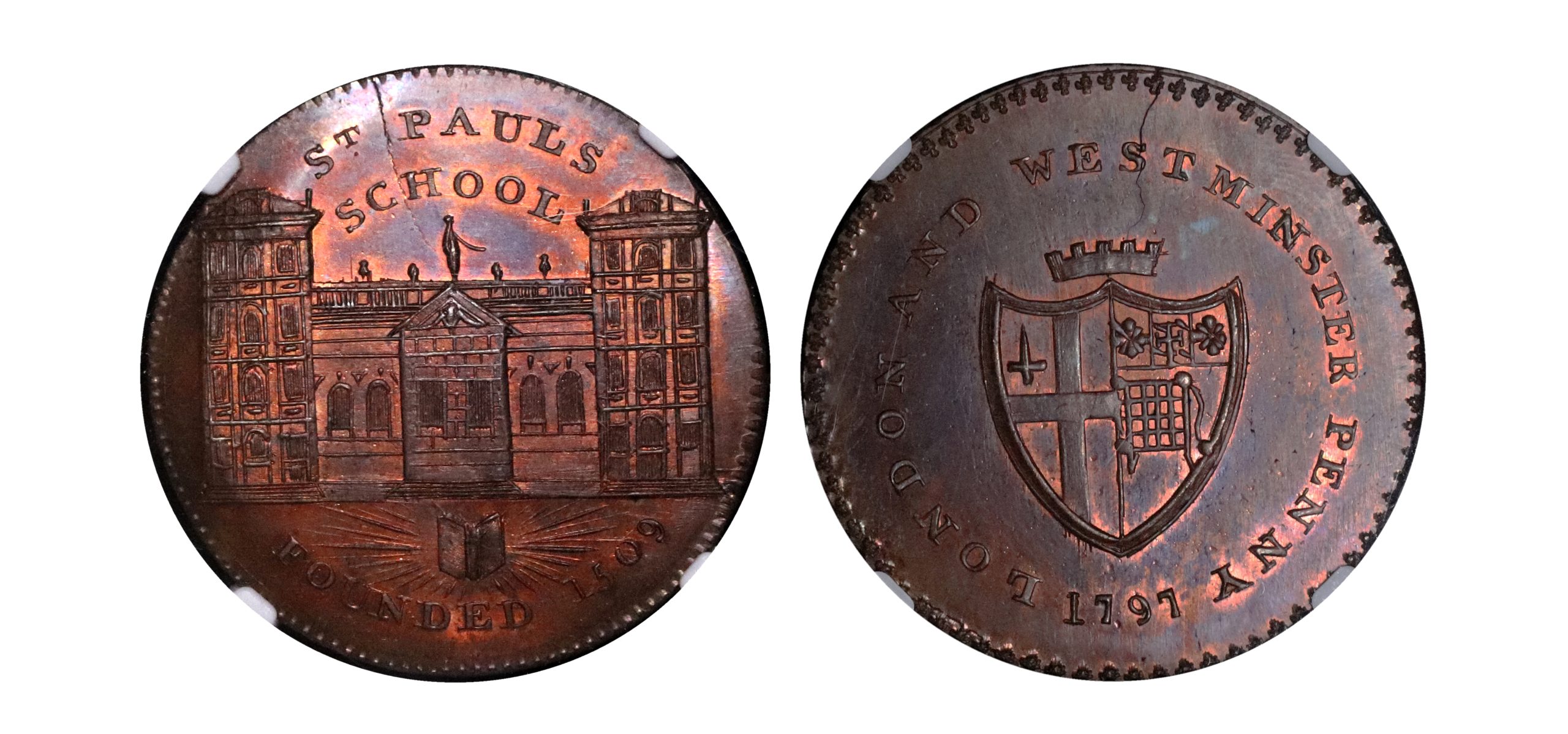 Lot 108 - Prattent's Middlesex London & Westminster penny D&H 94, Rare, NGC 64RB