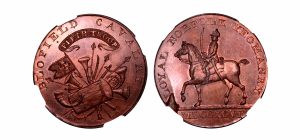 Lot 223 - Kempson's Norfolk Blofield Halfpenny D&H 6, Gem, NGC 66