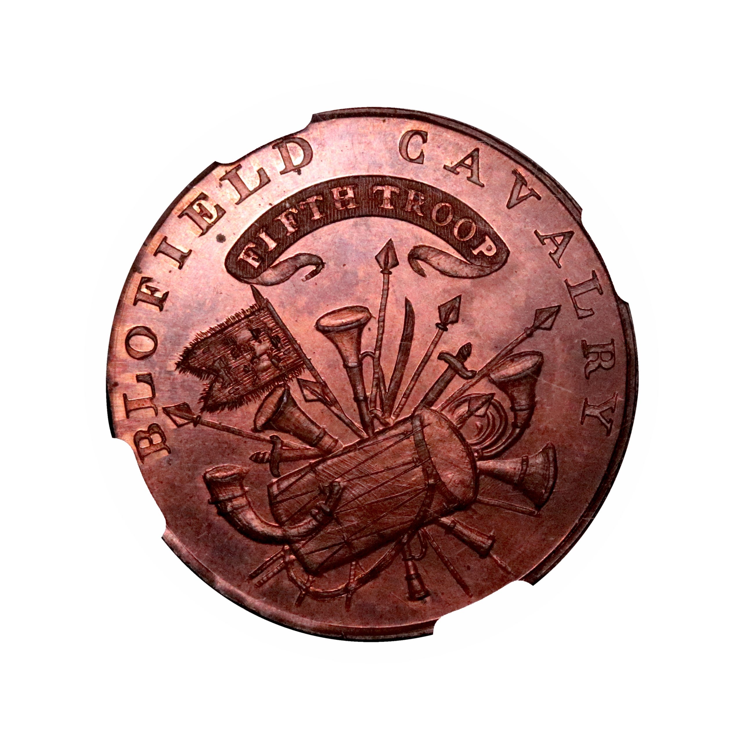 Lot 223 - Kempson's Norfolk Blofield Halfpenny D&H 6, Gem, NGC 66 - Image 3