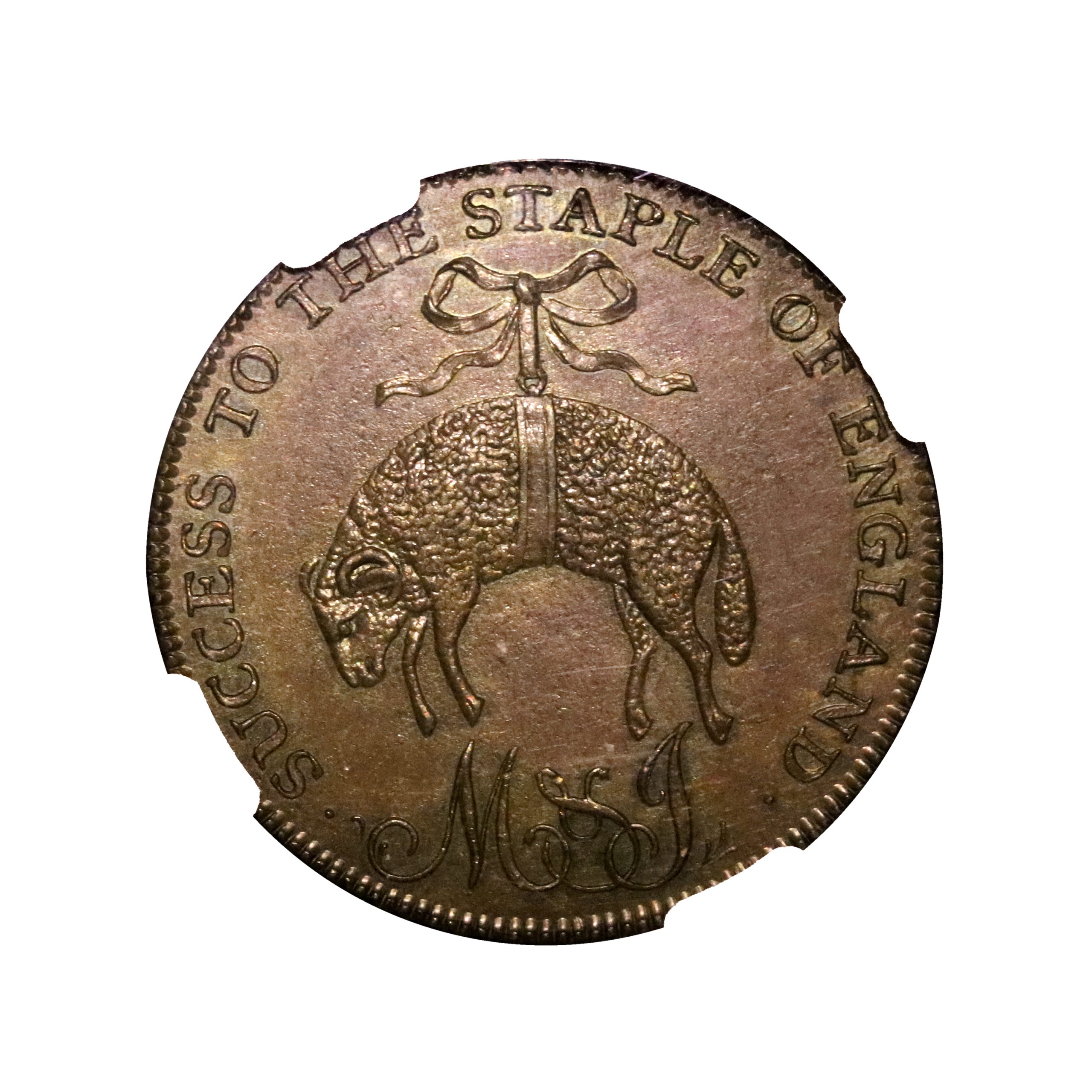 Lot 243 - Somerset Dunkirk Halfpenny D&H 107, Scarce, NGC 64 - Image 3