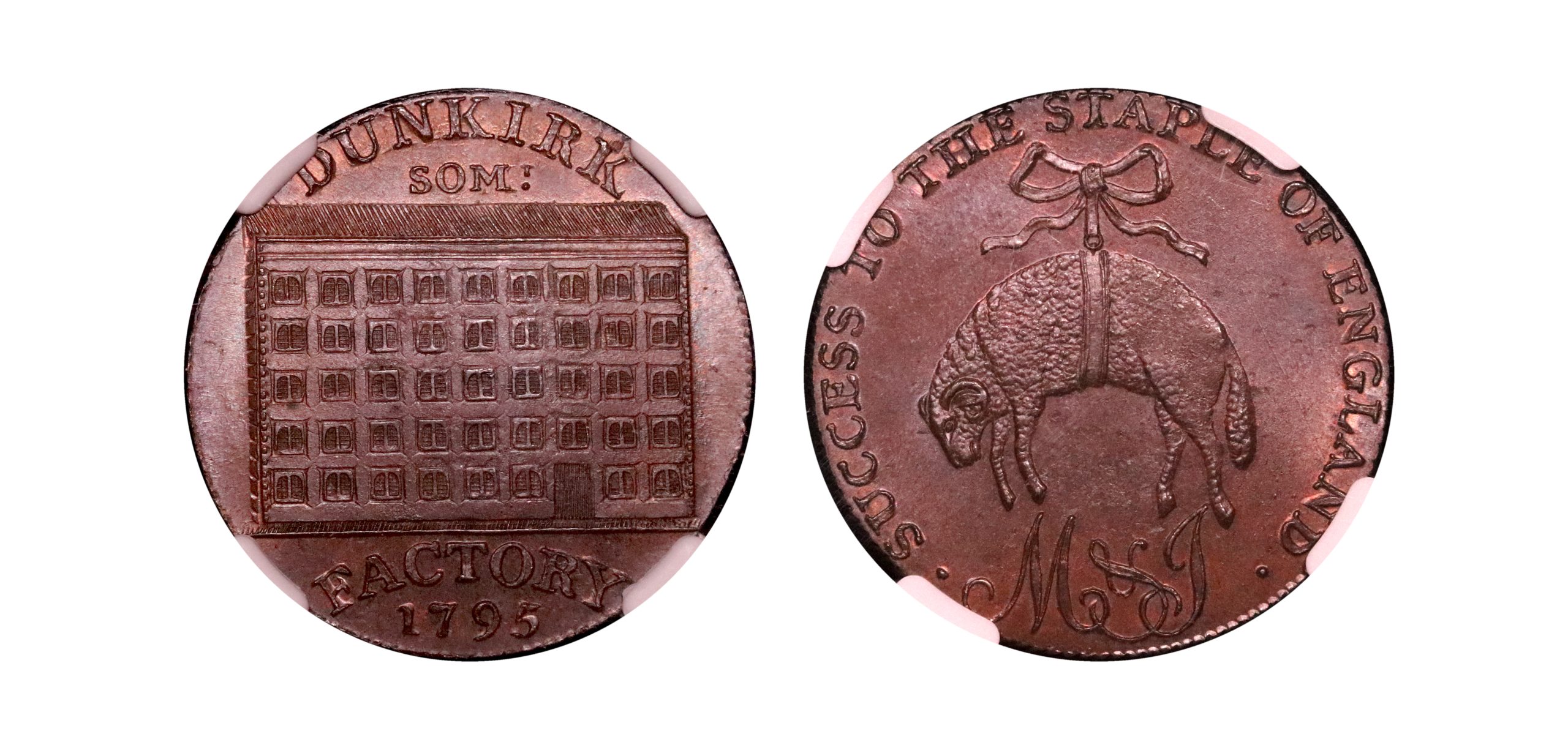 Lot 244 - Somerset Dunkirk Halfpenny D&H 108, Gem, NGC 65