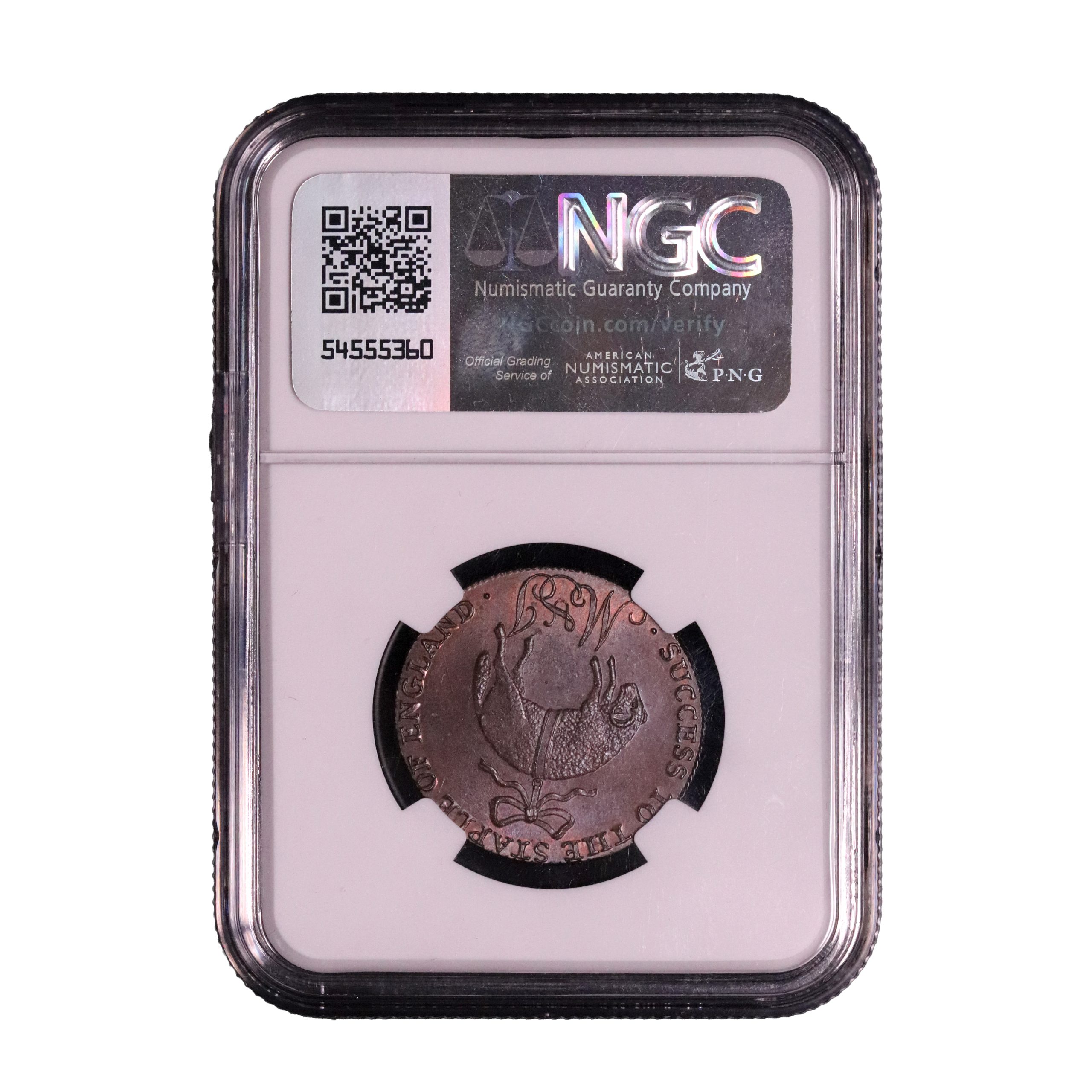 Lot 244 - Somerset Dunkirk Halfpenny D&H 108, Gem, NGC 65 - Image 5