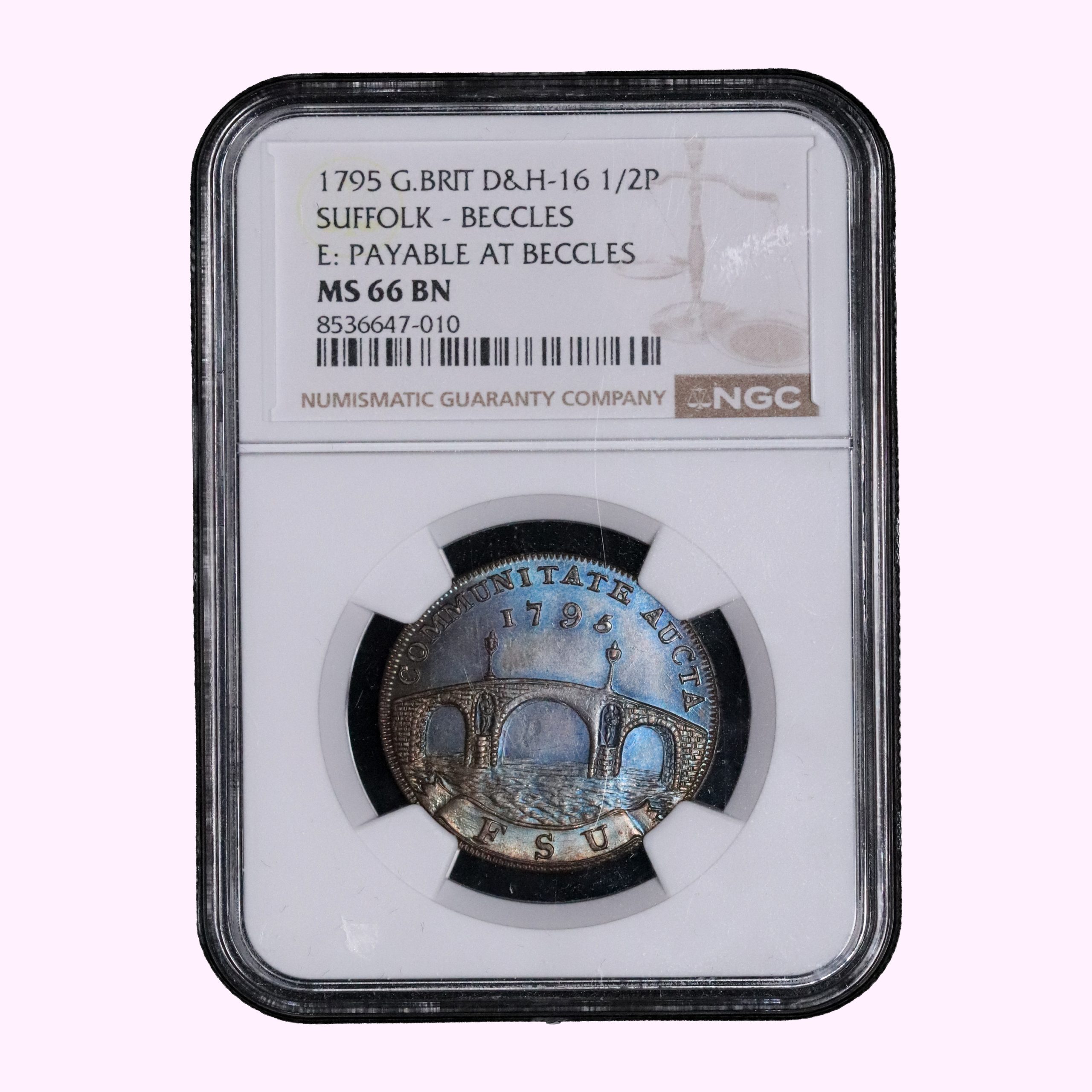 Lot 248 - Suffolk Beccles Halfpenny D&H 16, NGC 66 - Image 4