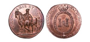 Lot 249 - Suffolk Hoxne Halfpenny D&H 33, Lustrous, Gem