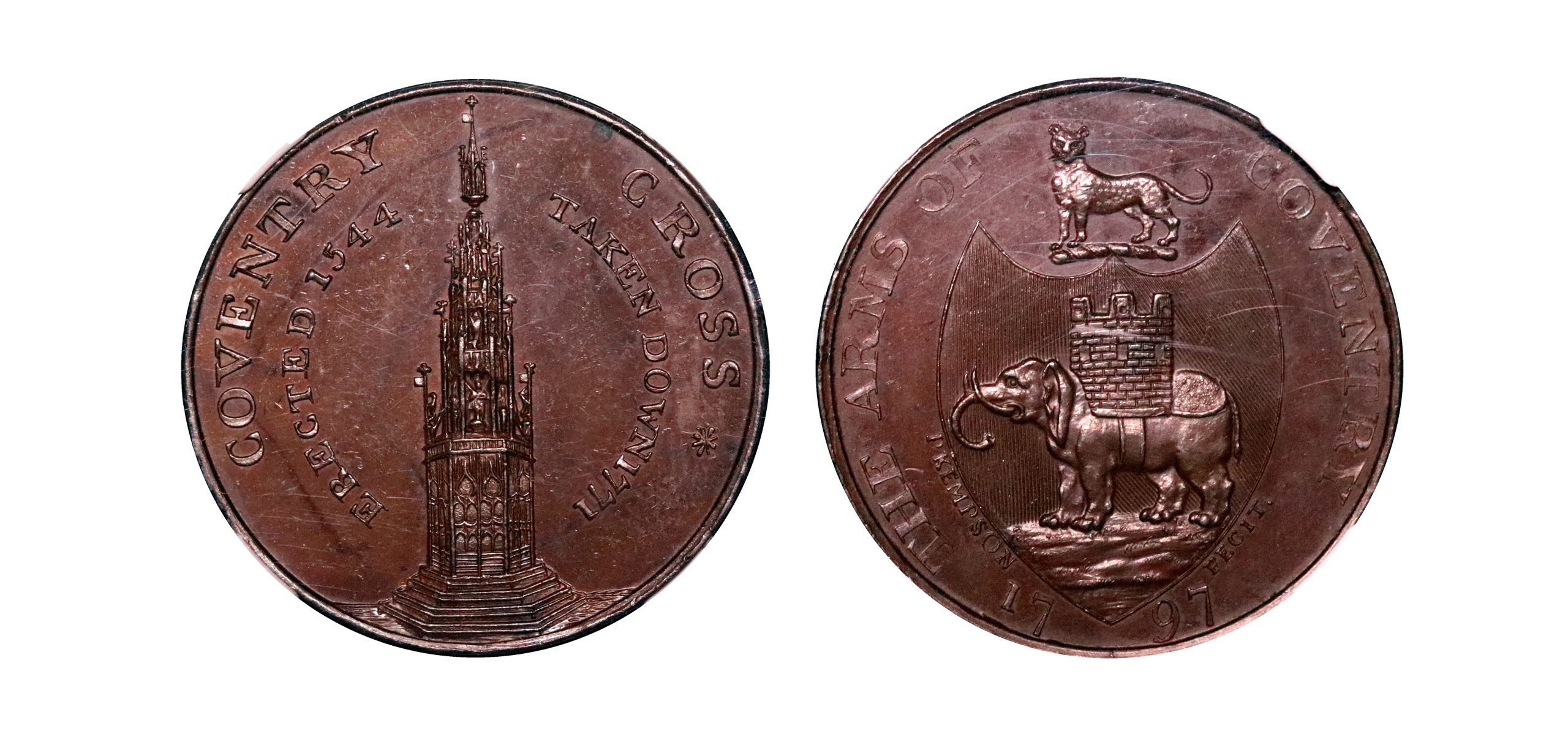 Lot 271 - Kempson's Warwickshire Coventry Halfpenny D&H 286, NGC 63