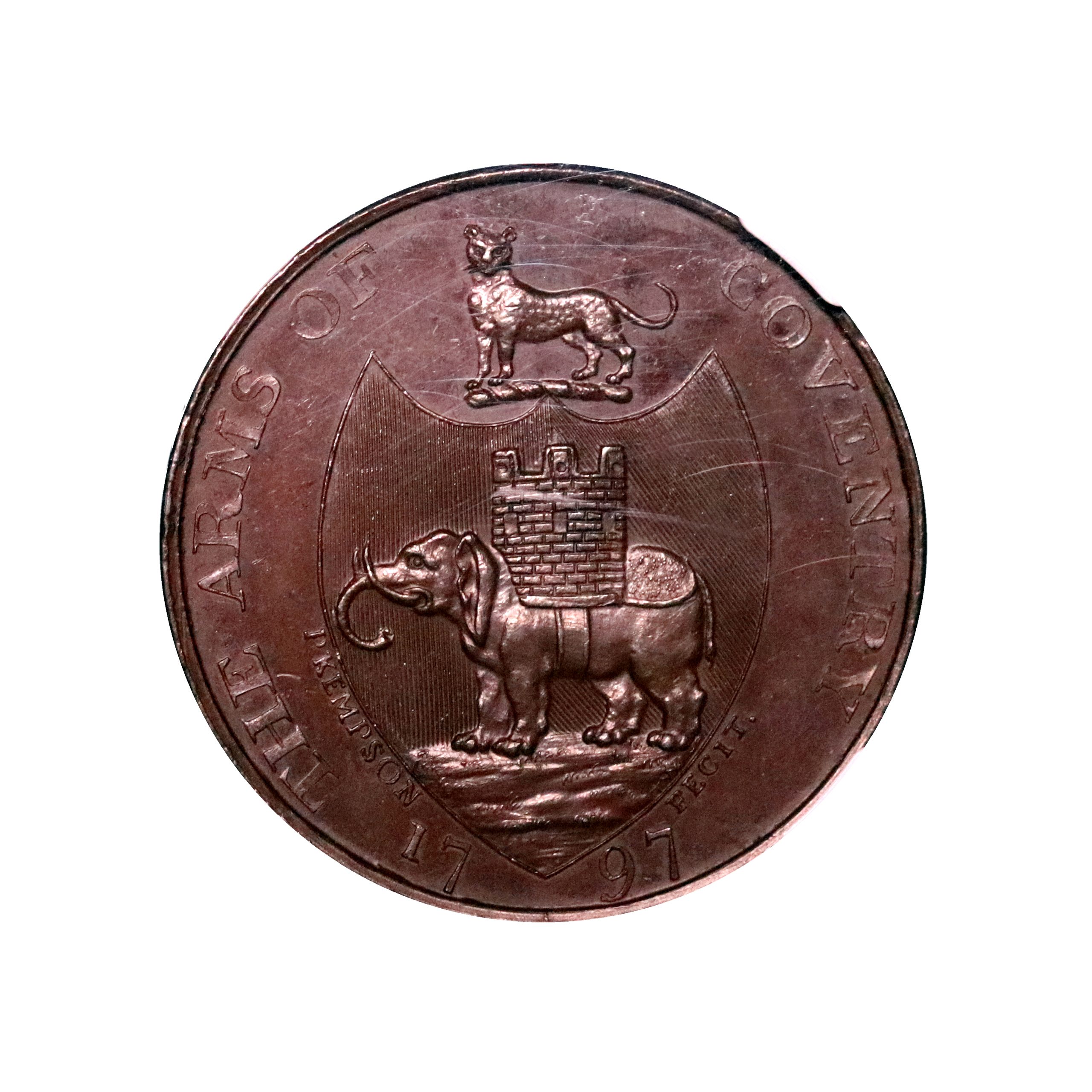 Lot 271 - Kempson's Warwickshire Coventry Halfpenny D&H 286, NGC 63 - Image 2
