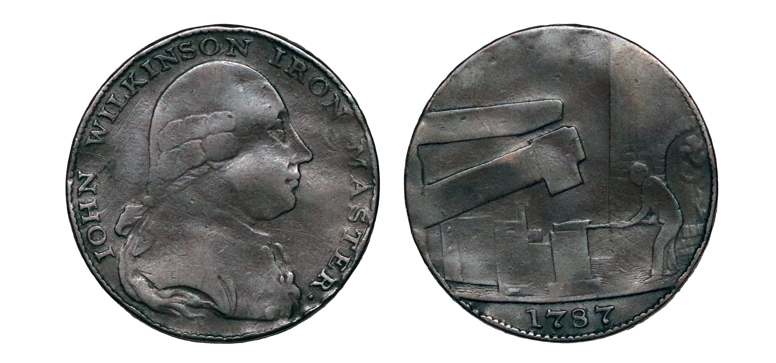 Lot 278 - Warwickshire Wilkinson Halfpenny D&H 358var, huge planchet - Image 2