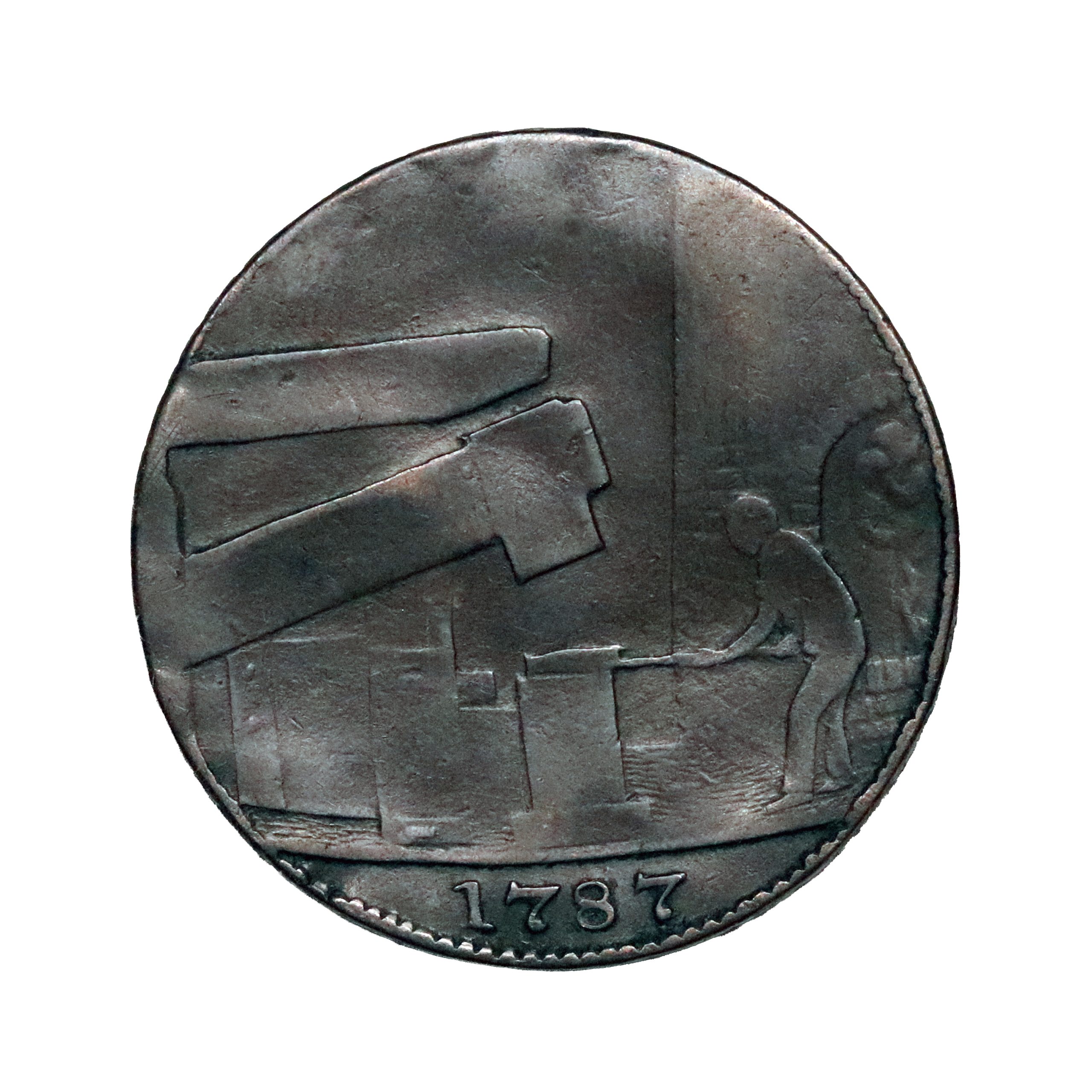 Lot 278 - Warwickshire Wilkinson Halfpenny D&H 358var, huge planchet - Image 4