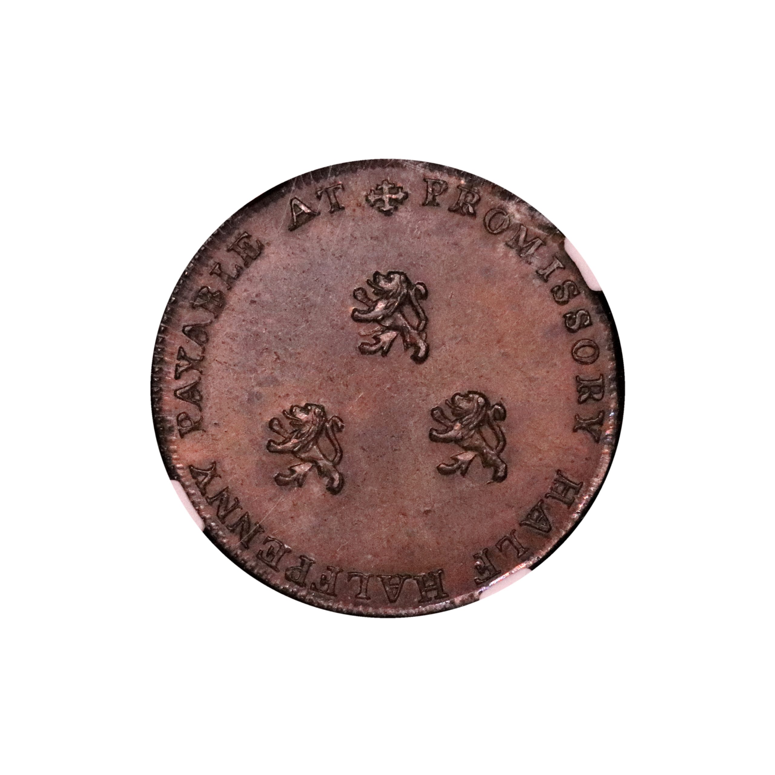 Lot 280 - Westwood's Warwickshire Birmingham Half-Halfpenny D&H 475, NGC 62, Ex-Spence/Fawcett/Litman - Image 3