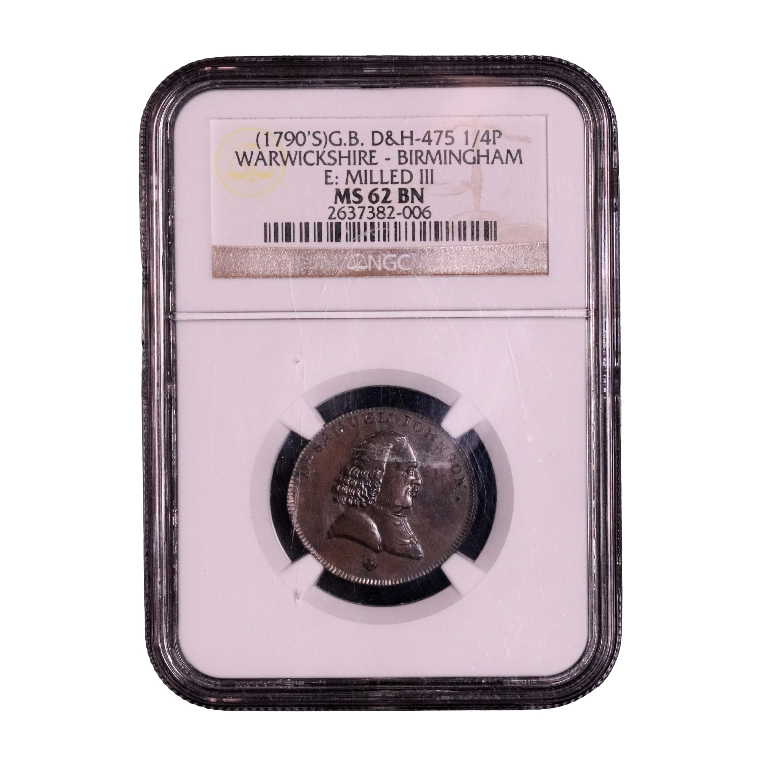Lot 280 - Westwood's Warwickshire Birmingham Half-Halfpenny D&H 475, NGC 62, Ex-Spence/Fawcett/Litman - Image 4